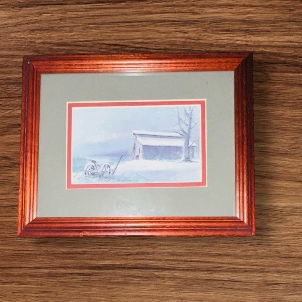 Ben Hampton Winter-South Tennessee Plate IV Series IV 1976 Framed Print ~ Signed